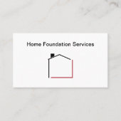 Home Property Foundation Repair Business Card 名刺 (正面)