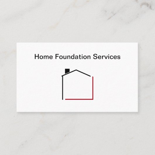 Home Property Foundation Repair Business Card 名刺 (正面)