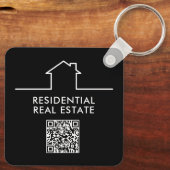 Home Real Estate Realtor Promotional QR Code キーホルダー (裏面)