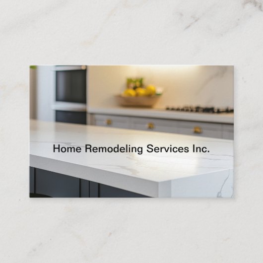 Home Remodeling Services Modern Kitchen 名刺 (正面)