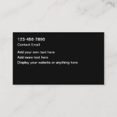 Home Remodeling Services Simple Business Cards 名刺 (裏面)