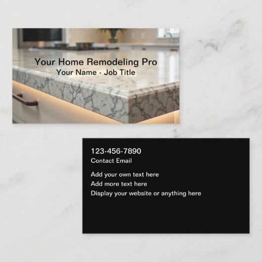 Home Remodeling Services Simple Business Cards 名刺 (正面/裏面)