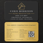 Home Renovation QR Code Metallic 名刺
