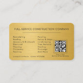 Home Renovation QR Code Metallic 名刺 (裏面)