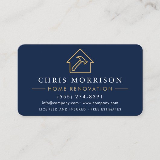 Home Renovation QR Code Professional 名刺 (正面)