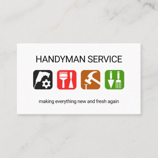 Home Repair Design Tools Placard 名刺 (正面)