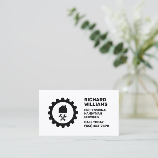 Home repair logo handyman 名刺 (スタンド正面)