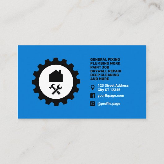 Home repair logo handyman 名刺 (裏面)