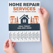 Home Repair Services Tear-Off Tabs Flyer チラシ (手)