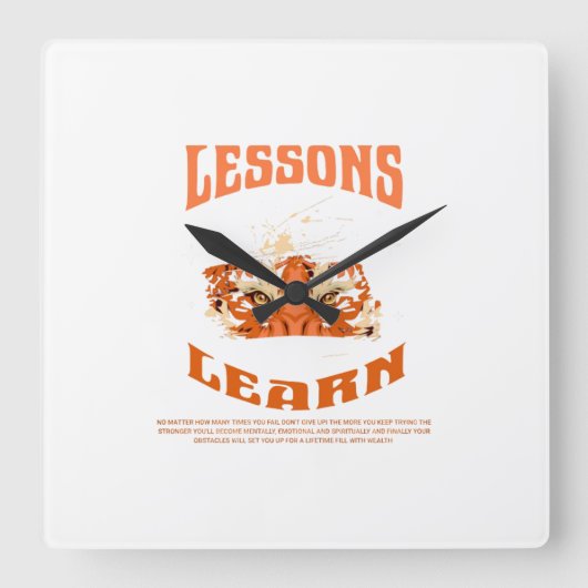 Home Resilient Gorilla Wall Clock スクエア壁時計 (正面)