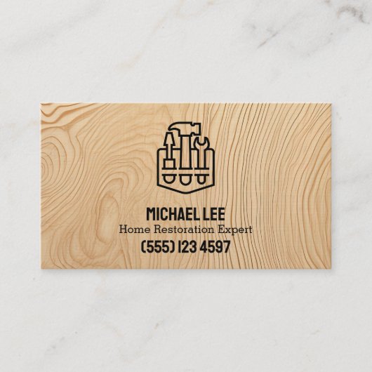 Home Restoration Decking Vcard QR 名刺 (正面)