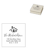 Home Return Address, Mountain Theme ラバースタンプ (押印)