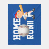 Home Run Baseball Fleece Blanket フリースブランケット (正面)