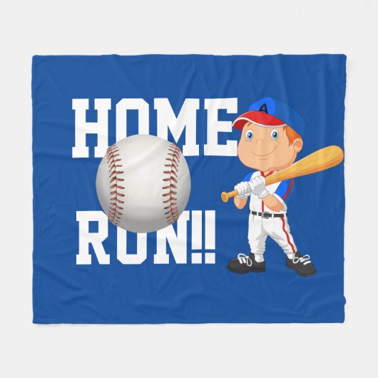 Home Run Baseball Fleece Blanket フリースブランケット (正面(横))