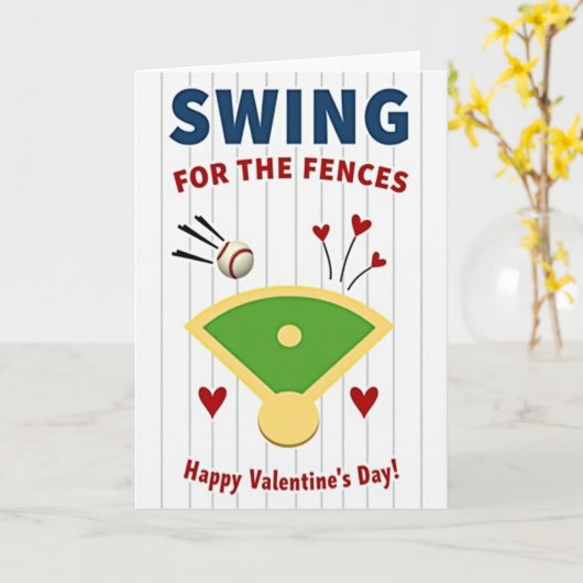 Home Run Love Valentine Card カード (黄色い花)