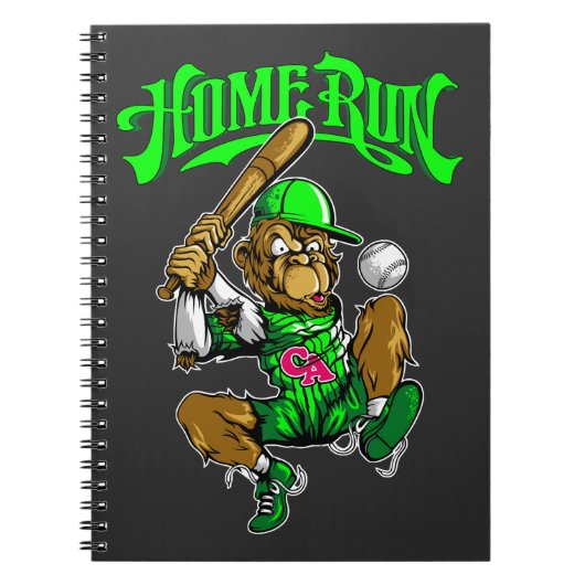 Home Run Monkey Baseball ノートブック (正面)