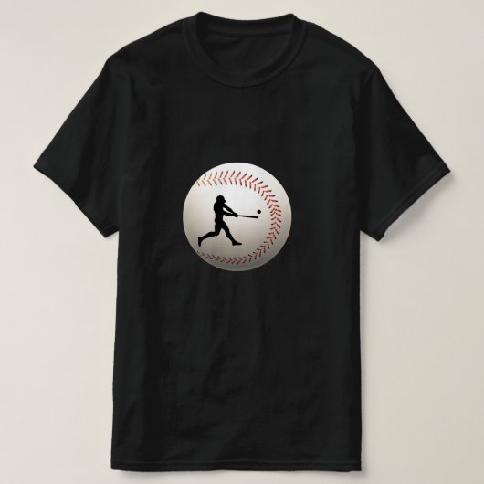 “Home Run Power – Minimalist Baseball Silhouette T Tシャツ (デザイン正面)