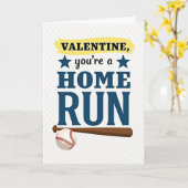 Home Run Valentine Baseball Card カード (黄色い花)