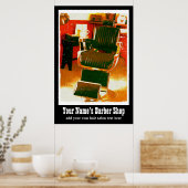 Home Salon or Hairdresser Vintage Advertisement ポスター (キッチン)