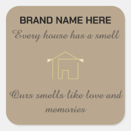 Home Scent Candle Label | Customize with Your Logo スクエアシール