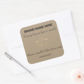 Home Scent Candle Label | Customize with Your Logo スクエアシール (封筒)