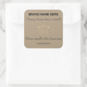 Home Scent Candle Label | Customize with Your Logo スクエアシール (バッグ)