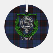 Home Scottish Clan Tartan & Crest ガラスオーナメント (裏面)