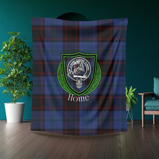 Home Scottish Clan Tartan Crest フリースブランケット