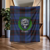 Home Scottish Clan Tartan Crest フリースブランケット
