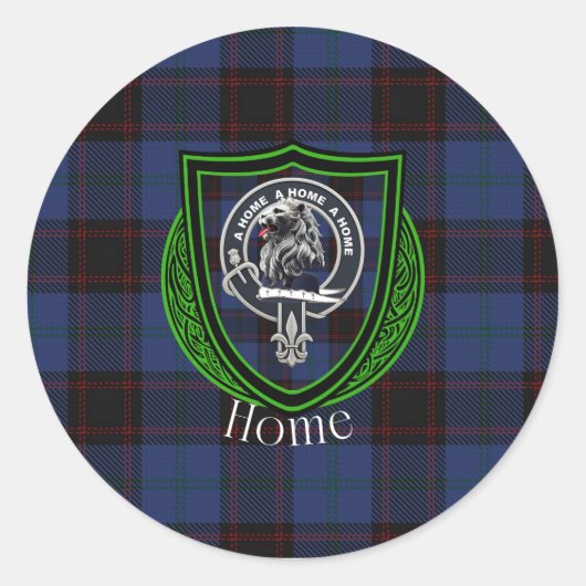 Home Scottish Clan Tartan & Crest ラウンドシール (正面)