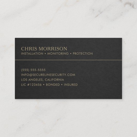 Home Security 名刺 (裏面)