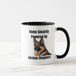 Home Security Powered by German Shepherd マグカップ