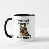 Home Security Powered by German Shepherd マグカップ (左)