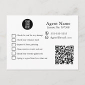 Home Selling steps spring checklist Agent Card 案内ポストカード (裏面)