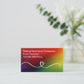 Home Senior Companion Business Contact Cards コーリングカード (スタンド正面)