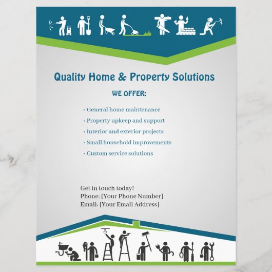 Home Services Flyer Template チラシ (正面)