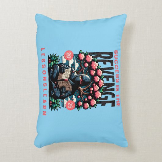 HOME SUCCESS REVENGE LESSONS LEARN ACCENT PILLOW  アクセントクッション (正面(垂直))