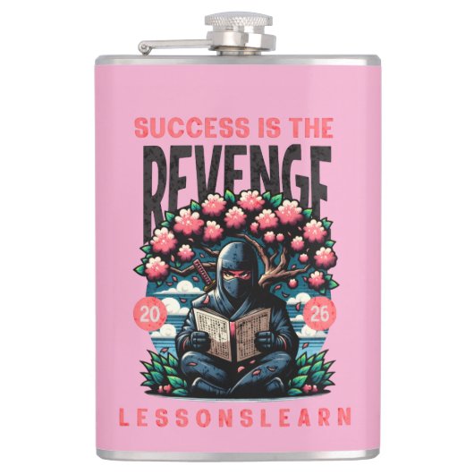  HOME SUCCESS REVENGE LESSONS LEARN VINYL FLASK  フラスク (正面)