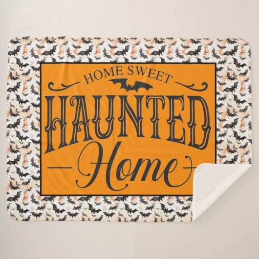 Home Sweet Haunted Home シェルパブランケット (正面(横))