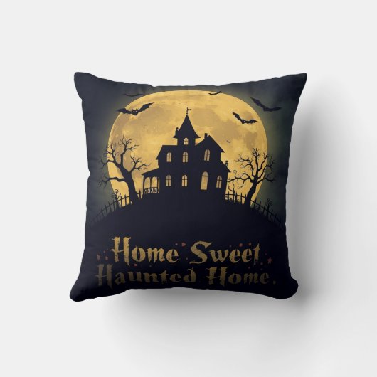 Home Sweet Haunted Home Halloween  クッション (裏面)