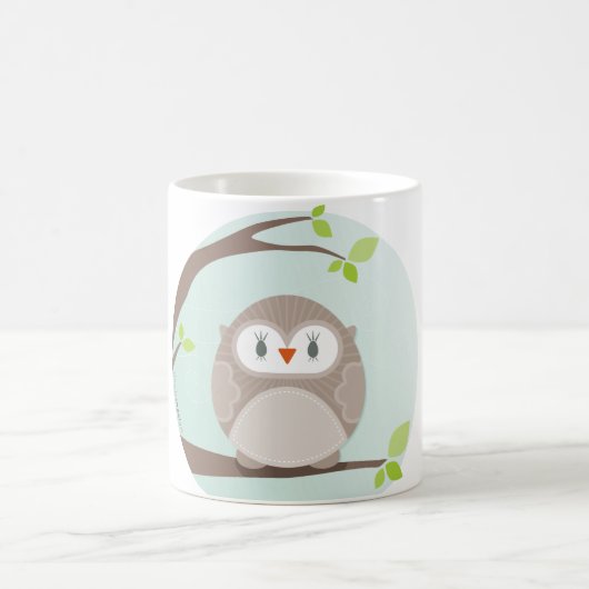 HOME SWEET HOME ::木にフクロウ1 コーヒーマグカップ (中央)