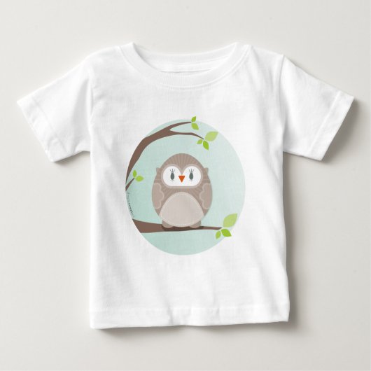 HOME SWEET HOME ::木にフクロウ1 ベビーTシャツ (正面)