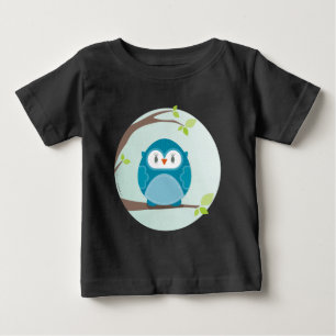 HOME SWEET HOME ::木にフクロウ5 ベビーTシャツ