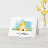 Home Sweet Home Bee New Home カード (黄色い花)