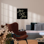 Home Sweet Home Black Luxury Real 箔ポスター<br><div class="desc">Home Sweet Home Black Luxury Real Foil in your choice of either gold or silver for this encouraging saying on a classic navy blue background which you can change to another color if you so wish.</div>