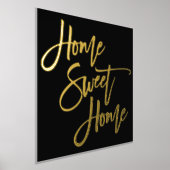 Home Sweet Home Black Luxury Real 箔ポスター (レイダウン)