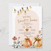 Home Sweet Home Boho Pumpkin Housewarming Party 招待状 (正面)