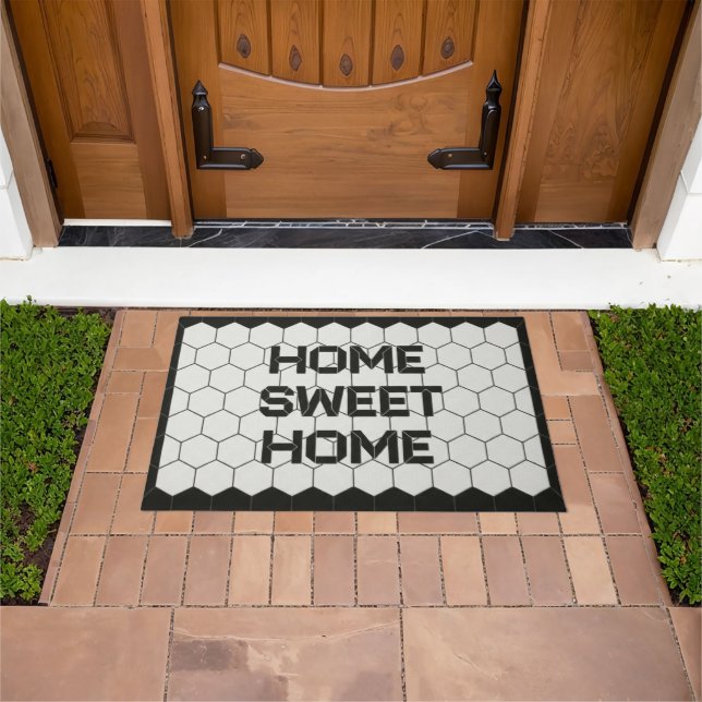 Home Sweet Home Faux Tile Doormat  ドアマット (室外)