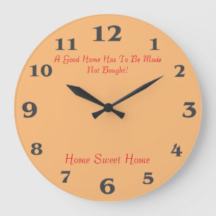 Home Sweet Home for Round Large-Wall-Clock ラージ壁時計