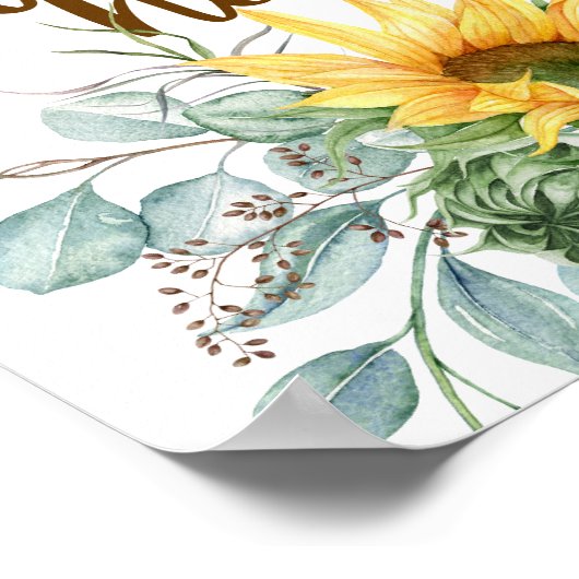 Home Sweet Home Sunflower ポスター (角)